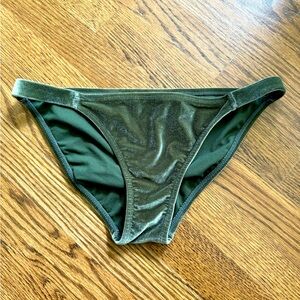 Green Velvet Bikini Bottoms size 2-4
